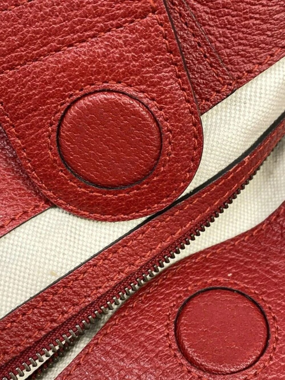 GUCCI Bosco 473887 Beige Red Multi CG Supreme Canvas Leather Suede - Tote Bag - Picture 11 of 15
